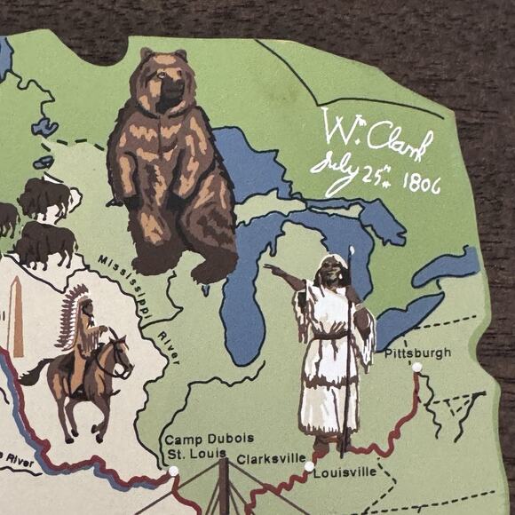 Cat's Meow Village Lewis and Clark Trail 2004 Historic Trails & Waterways Wooden - Picture 9 of 16